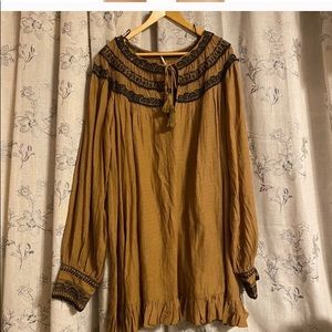 Free People Erin Embroidered Mini Dress